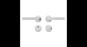 AXA AXA Curve klik deurkruk Blok op rozet met toilet-/badkamersluiting- aluminium