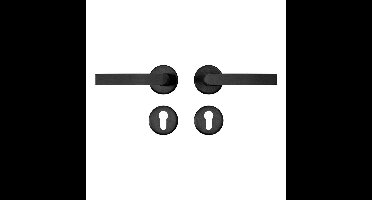 AXA AXA Curve klik deurkruk Blok op rozet met profielcilinderrozetten - aluminium/zwart