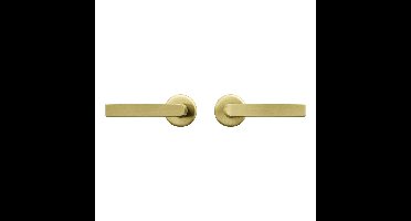 AXA AXA Curve klik deurkruk Blok op rozet - aluminium/goud