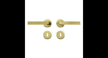 AXA AXA Curve klik deurkruk Blok op rozet met sleutelrozetten - aluminium/goud