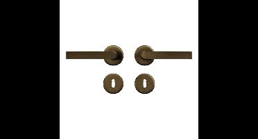 AXA AXA Curve klik deurkruk Blok op rozet met sleutelrozetten - aluminium/brons