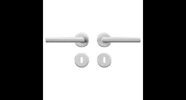 AXA AXA Curve klik deurkruk Milan op rozet met sleutelrozetten - aluminium