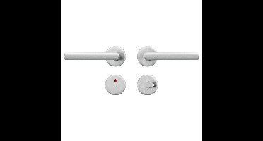 AXA AXA Curve klik deurkruk Milan op rozet met toilet-/badkamersluiting- aluminium