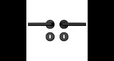 AXA AXA Curve klik deurkruk Milan op rozet met sleutelrozetten - aluminium/zwart