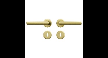 AXA AXA Curve klik deurkruk Milan op rozet met sleutelrozetten - aluminium/goud