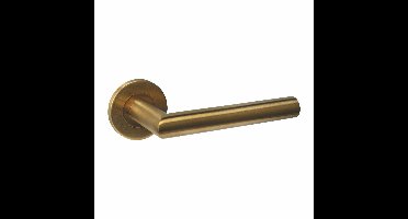 Intersteel deurkruk Q 01 op rozet verdekt ø52x6mm - PVD messing mat