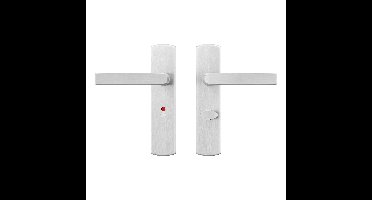 AXA AXA Curve klik deurkruk Blok op schild WC-/badkamersluiting 63/8 mm - aluminium