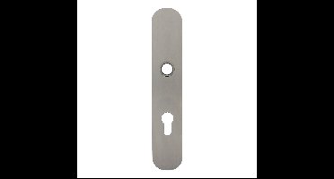 P&E P+E afgerond langschild PC72 met 3 draadbussen 240x45x2mm - RVS