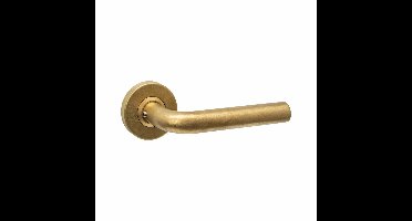 Intersteel deurkruk Luzern op rozet verdekt ø53x10mm - PVD messing getrommeld