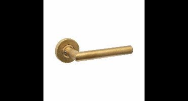 Intersteel deurkruk Jura op rozet verdekt ø53x10mm - PVD messing getrommeld