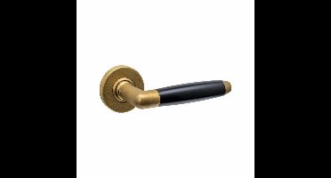 Intersteel deurkruk Combinatie op rozet verdekt ø53x10mm - PVD messing getrommeld/zwart