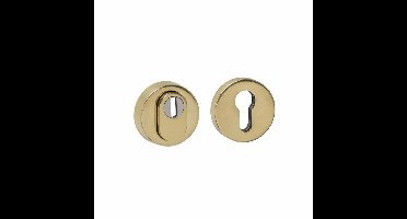 Intersteel SKG3 veiligheidsrozetten rond verdekt ø52x12mm profielcilindergat met kerntrekbeveiliging - PVD messingkleur