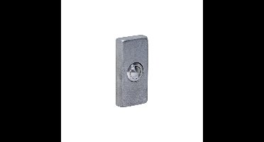 Intersteel deurbel rechthoekig 65x30x10mm verdekt - PVD RVS getrommeld