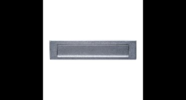 Intersteel briefplaat 340x75mm met klep/regenrand - PVD RVS getrommeld