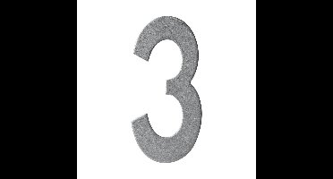 Intersteel huisnummer 150mm - PVD RVS getrommeld