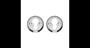 Intersteel rozetten met profielcilindergat schroefgat 50x5mm - chroom