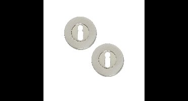 Intersteel Rozetten met sleutelgat verdekt 50x8mm - nikkel mat