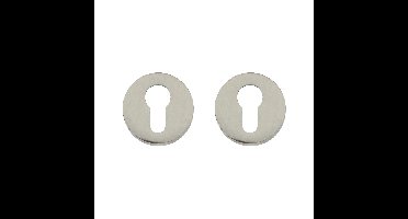 Intersteel Rozetten met profielcilindergat verdekt 50x8mm - nikkel mat