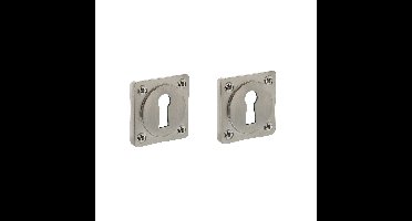 Intersteel Rozetten met vierkant sleutelgat basic - nikkel mat