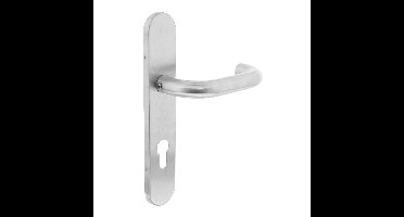 Intersteel Deurkruk Rond op schild profielcilindergat 72mm - RVS