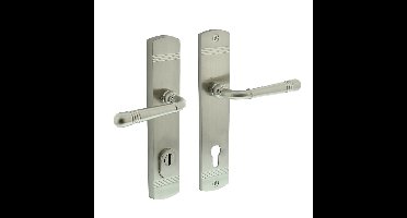 Intersteel achterdeurbeslag Helena PC92mm met kerntrekbeveiliging - nikkel mat