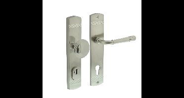 Intersteel voordeurbeslag Helena PC92mm met kerntrekbeveiliging - nikkel mat