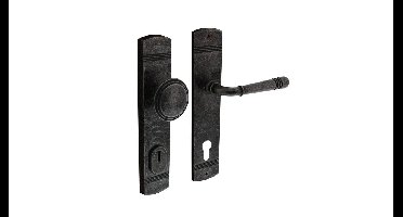 Intersteel voordeurbeslag Helena PC92mm met kerntrekbeveiliging - oud grijs