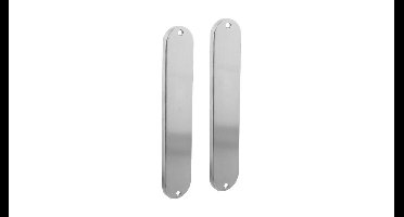 Intersteel deurschilden geheel blind 220x41x8mm ovaal - RVS