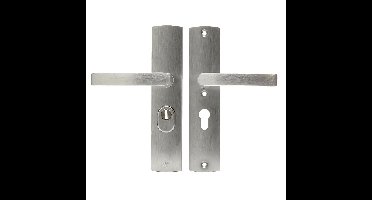 AXA AXA Curve Plus veiligheidsbeslag achterdeur gebogen schild Blok-kruk PC55 met kerntrekbeveiliging SKG3 - aluminium