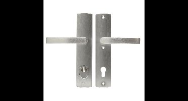 AXA AXA Curve Plus veiligheidsbeslag achterdeur gebogen schild Blok-kruk PC92 met kerntrekbeveiliging SKG3 - aluminium