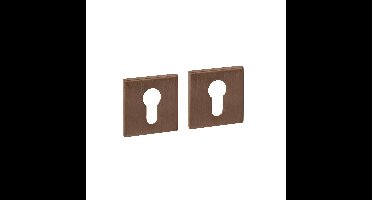 Intersteel cilinderrozetten vierkant verdekt 53x53x6mm - PVD brons