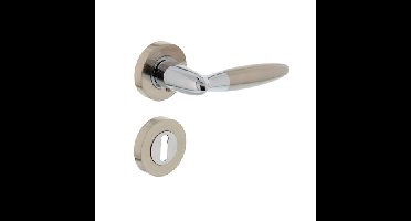 Intersteel Deurkruk Elen op rozet met sleutelrozetten - chroom/nikkel mat