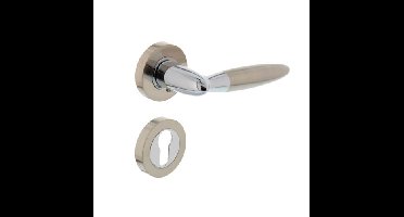 Intersteel Deurkruk Elen op rozet met profielcilinderrozetten - chroom/nikkel mat