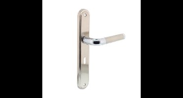 Intersteel Deurkruk Agatha op langschild sleutelgat 56mm - chroom/nikkel mat