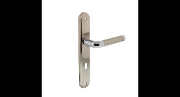 Intersteel Deurkruk Agatha op langschild sleutelgat 72mm - chroom/nikkel mat