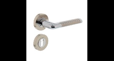 Intersteel Deurkruk Marion op rozet met sleutelrozetten - chroom/nikkel mat