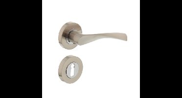 Intersteel Deurkruk Giussy op rozet met sleutelrozetten - nikkel mat/chroom