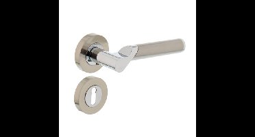 Intersteel Deurkruk Casper op rozet met sleutelrozetten - chroom/nikkel mat