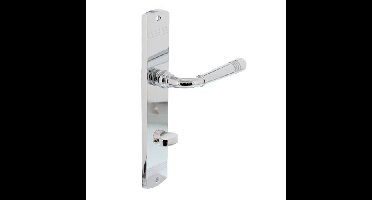 Intersteel Deurkruk Helena op langschild met toilet-/badkamersluiting 78/8 mm - chroom