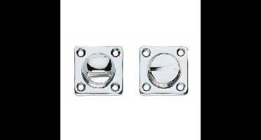 Intersteel Rozet vierkant met toilet-/badkamersluiting - chroom