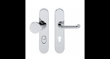 Intersteel Veiligheidsbeslag SKG3 ovaal greep/kruk PC72mm met kerntrekbeveiliging - chroom