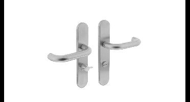 Intersteel Deurkruk Rond op schild met toilet-/badkamersluiting 63/8mm - RVS