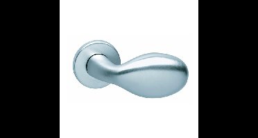 Intersteel gatdeel rechts knopkruk Druppel op rozet - chroom mat