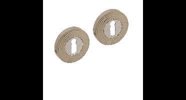 Intersteel sleutelrozetten met rillen - chroom/nikkel mat