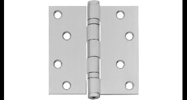 Intersteel kogellagerscharnier recht 3.5" (89x89x2,5mm) CE - RVS