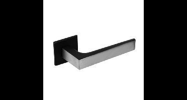 Intersteel Deurkruk Moors No.1 op vierkant rozet plat verdekt -RVS/mat zwart