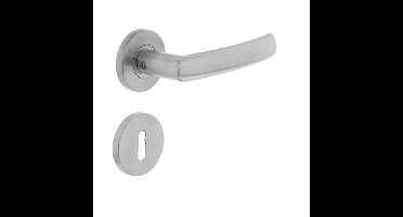 Intersteel Deurkruk Blok op rozet met sleutelrozetten - RVS