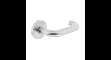 Intersteel Deurkruk Rond neutraal op rozet - RVS