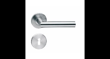 Intersteel Deurkruk Jura hoek 90° op rozet met sleutelrozetten EN1906/3 - RVS
