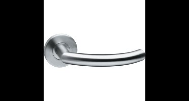 Intersteel Deurkruk Halfrond/Hoek 90° neutraal op rozet met sleutelrozetten - RVS